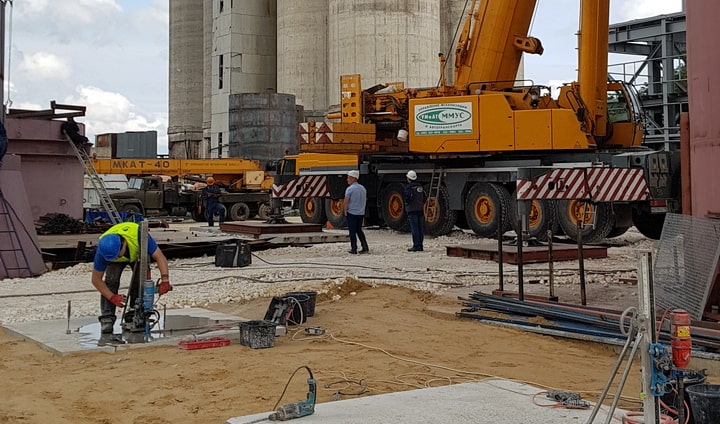 Сверление под химические анкера Сверление под химические анкера